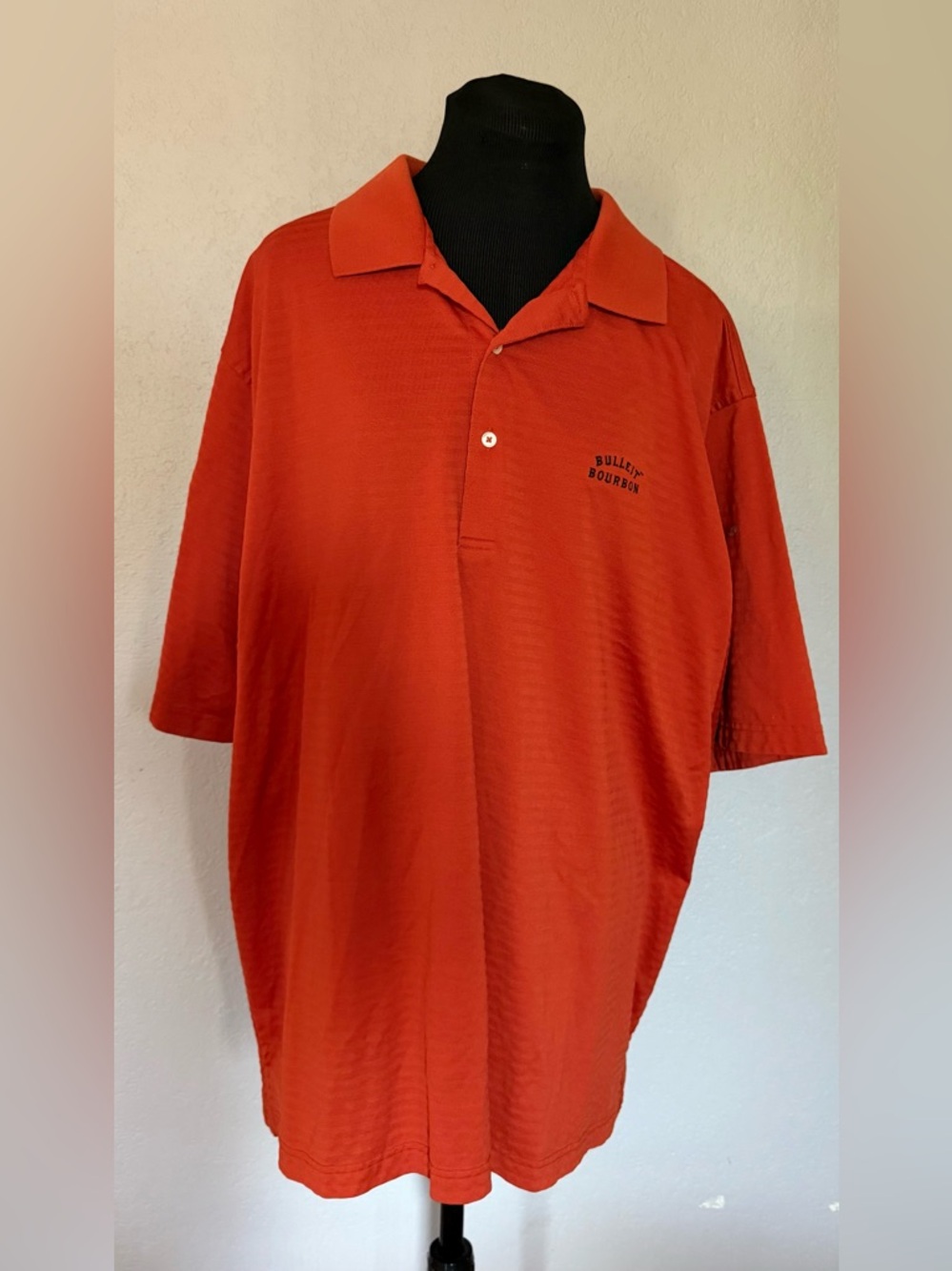 Bulleit Bourbon Men's XL Polo Shirt RARE golf/outdoor Leisure Shirt EUC